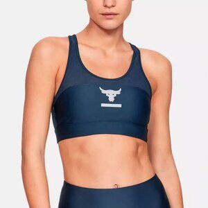 Under Armour Women's UA Project Rock Sportlette Sport Bras 1346017 Academy NWT